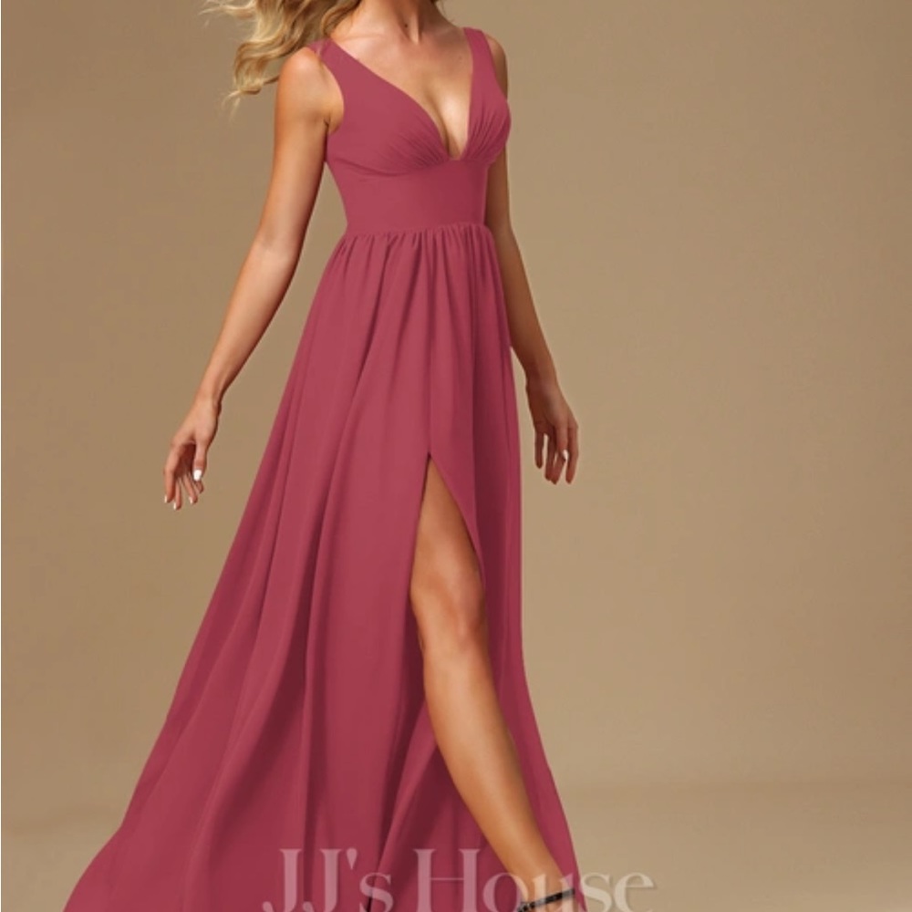 JJS House Bridesmaid Dress in color cinemon rose